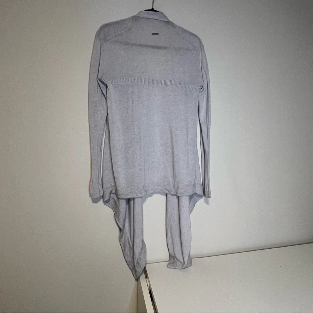 Lululemon Express yourself Waterfall Open Front Wrap Cardigan in Light Gray - Picture 2 of 7